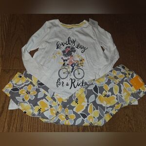 Gymboree White and Yellow Kids Matching Set